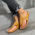thumbnail image 3 of LEEYNEER Women Sandals Clearance 2023! Women‘s Flip-Flops with Arch Support Wedges Casual Shoes Solid Color Low-heeled Sandals Fashion Flip Flop Orthopedic Sandals Non-Slip, 3 of 6