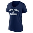 thumbnail image 2 of Women's Navy New York Yankees Heart and Soul V-Neck T-Shirt, 2 of 3