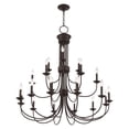 thumbnail image 5 of Livex Lighting Estate 15 Light Foyer Chandelier in Bronze, 5 of 10