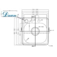 thumbnail image 3 of Dawn® Top Mount Single Bowl Bar Sink with Two Pre-cut Faucet Holes, 3 of 4