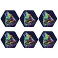 thumbnail image 2 of Balery 6 Pcs Howling Wolfleather Coasters Set, Drink Table Cup Coasters For Living Room Kitchen Coffee Decor, 2 of 9