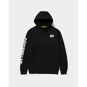 Caterpillar Men's Trademark Banner Hooded Sweatshirt (Regular and Big Sizes), Black, Large Tall