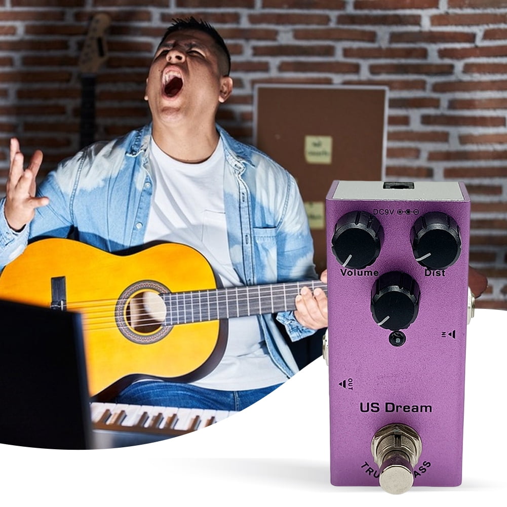 Electric Guitar Effects Pedal Overdrive Distortion Chorus Tremolo Delay Sport Supplies (Purple)