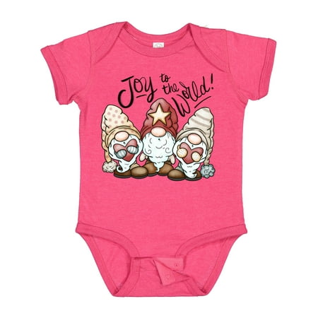

Inktastic Joy to the World Christmas Gnomes Gift Baby Boy or Baby Girl Bodysuit