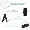 thumbnail image 3 of Oumilen 14.37” Smooth Wooden Tripod Table Lamp with White Fabric Shade (2 Count), 3 of 7