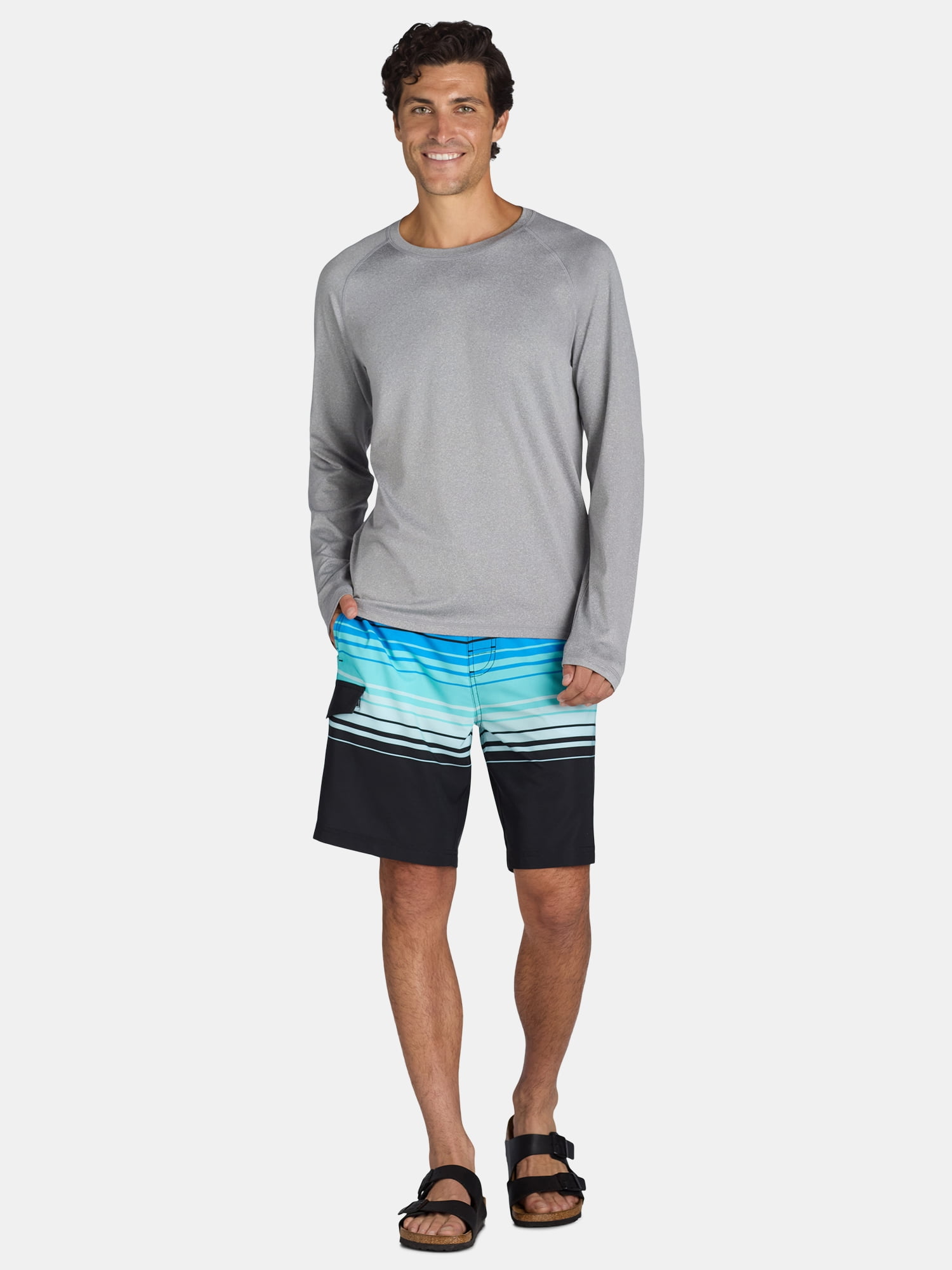 George Men's & Big Men's Sun Shirt with Long Sleeves, UPF 50+, Sizes S-3XL