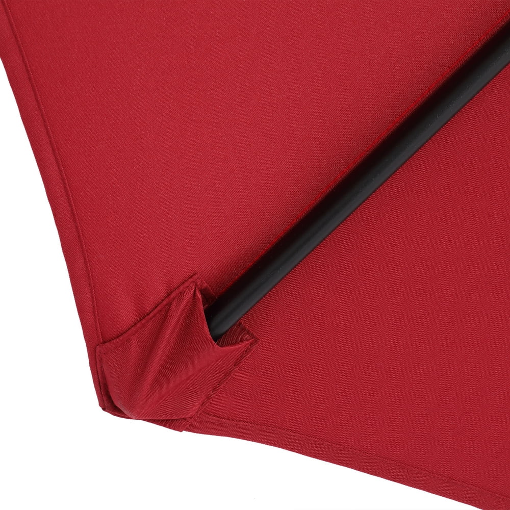 Kepooman 9FT Patio Umbrella Outdoor Market Table Umbrella, Cantilever Patio Umbrella Without Base for Garden, Lawn, Backyard & Pool, Wine Red Kepooman 9FT Patio Umbrella Outdoor Market Table Umbrella, Cantilever Patio Umbrella Without Base for Garden, Lawn, Backyard & Pool, Wine Red