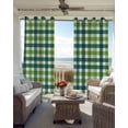 thumbnail image 6 of Farmhouse Checkered Blackout Curtains for Bedroom Living Room Darkening Curtains 54 Inch Long St.Patrick's Day Vintage Plaid Short Curtain for Small Window Treatment Grommet Drapes 42"x54"x2, 6 of 9
