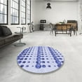 thumbnail image 4 of Ahgly Company Machine Washable Indoor Rectangle Transitional Heavenly Blue Area Rugs, 6' x 9', 4 of 7