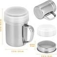 thumbnail image 5 of ZHUYING 2 pcs Powdered Sugar Shaker Duster - With Handle - Cinnamon Shaker For Coffee Bar - Fine Mesh Dredge - 6 ounce, pack of 2 | Style: Fine, 5 of 7