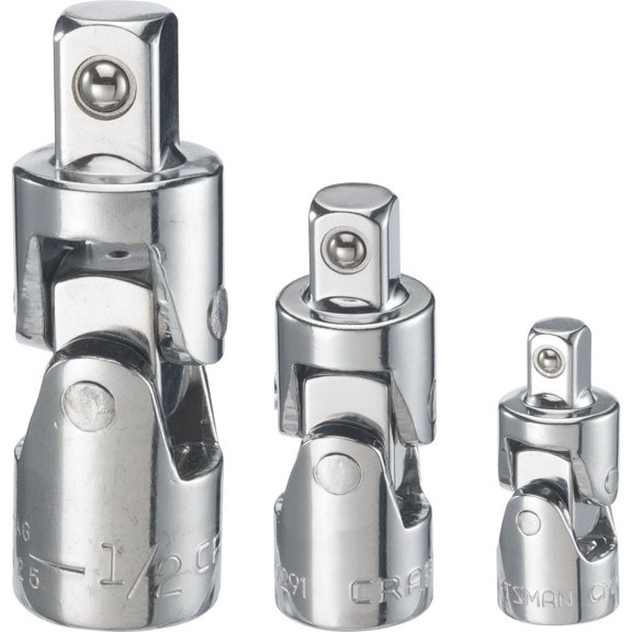 BLACK DECKER CMMT99277, Chrome Finish Universal Joint Socket Wrench & Set, 3 Pieces