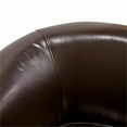 thumbnail image 5 of Lowe Contemporary Leather-Look Swivel Accent Chair - Chocolate, 5 of 9
