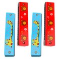thumbnail image 3 of Miangastore Child Harmonica Double Row Diatonic Musical Instrument 4Pcs Wood, 3 of 8