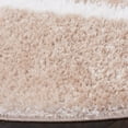thumbnail image 3 of SAFAVIEH Tahoe Elwyn Trellis Shag Area Rug, 6'7" x 6'7" Round, Beige/White, 3 of 8