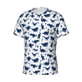 thumbnail image 3 of Yiaed Cute Cartoon Dinosaur Print Mens Short Sleeve Tight Fit T-Shirt, Crewneck Casual Tee-Medium, 3 of 5