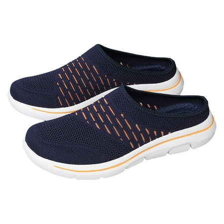 

Blphud Comfy Work Shoes Summer Shoes for Women 2024 Casual Women Shoes Casual Comfort Couple Casual Solid Colour Wrapped Toe Flyweave Mesh Breathable Half Flip Flops Large Size Casual Shoes 46