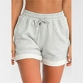 thumbnail image 5 of Bermuda Shorts for Women Summer Beach Juniors Folded Hem Drawstring Baggy Dressy Casual Womens Jorts S-XL, 5 of 9