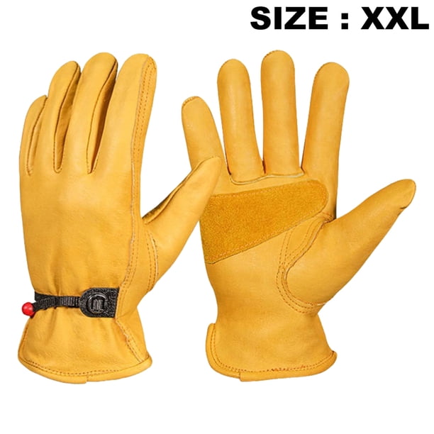Guantes de jardinería para mujer, guantes largos de cuero para jardinería, guantes protectores ligeros para damas para trabajos al aire libre y en el jardín