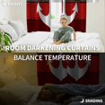 thumbnail image 3 of Fsddascl Nautical Anchor Blackout Curtains for Bedroom/Living Room, Thermal Insulated Kitchen Curtains, Red Brown Retro Gradient Wooden Grain Grommet Darkening Window Treatment Drapes 52"x84"x2, 3 of 6