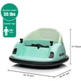 thumbnail image 2 of Jojoka 12V Kids Ride On Bumper Car with Remote Control, Battery Powered Electric Fun Toys for Toddler with LED Lights & 360 Degree Spin, Music for 18 Month-6 Years Boys & Girls, Green, 2 of 7
