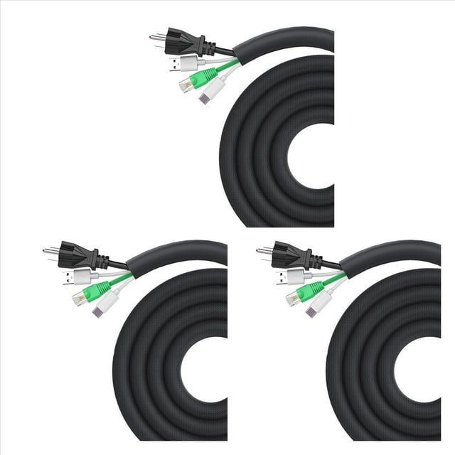3X Protector de Cables para Perros y Gatos de 10 Pies, para Cables para una Fácil Gestión de Cables, los Cables de las Mascotas Que Mastican 1/2 Pulgada