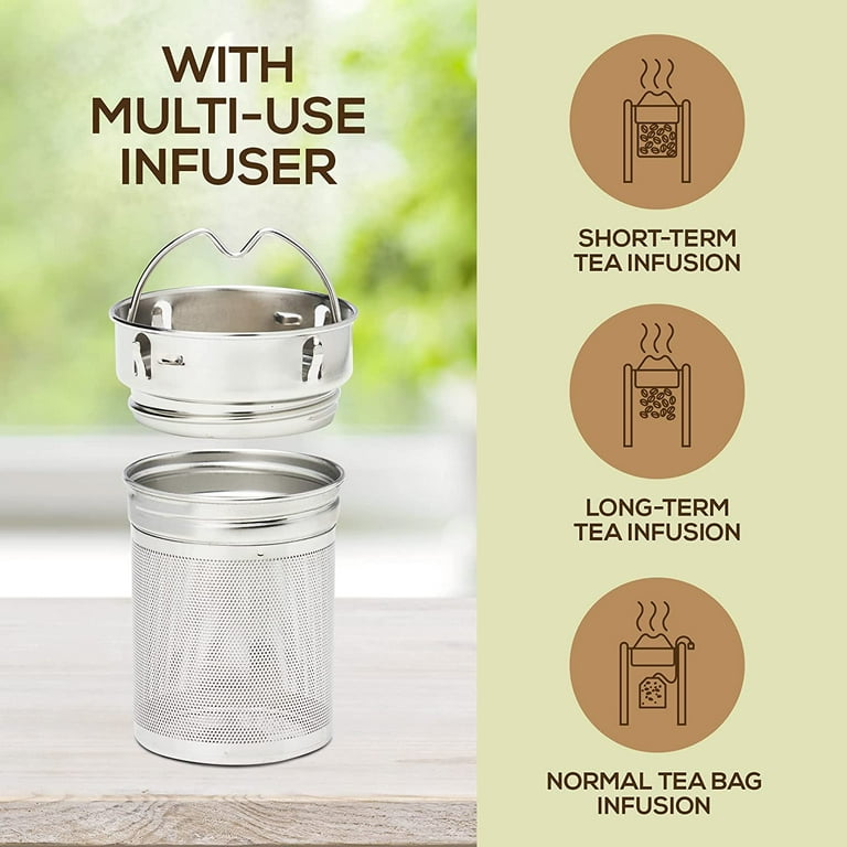 LeafLife Premium Bamboo Thermos with Tea Infusers for Loose Tea 17oz - Hot  & Cold for 12 Hrs - Uniqu…See more LeafLife Premium Bamboo Thermos with Tea