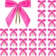 thumbnail image 4 of Paquete de 24 pequeños lazos navideños de terciopelo para envolver regalos de coronas de árbol | Lazos preatados de 8,9 x 8,9 cm con alambre de metal | Manualidades navideñas, decoración para, 4 of 7