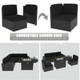 thumbnail image 5 of LayinSun 7 Pieces Outdoor Patio Furniture Set with 44" Fire Pit Table Rattan Sectional Sofa Conversation Sets, 5 of 7