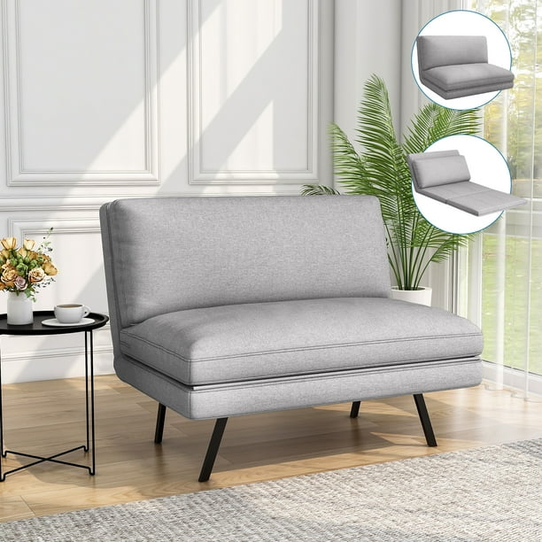Modern Convertible Sofa, 2in1 Futon Sofa Bed for Living Room, Bedroom