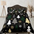 thumbnail image 1 of Regalo de Navidad Negro Funda Nórdica, Colcha de regalo de Navidad Ropa de cama Set, 1 of 4