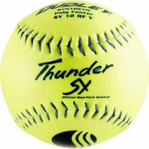 White Softball Dudley WT-12SP Leather THUNDER BLUE HEAT COR47 Approved USSSA