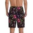 thumbnail image 6 of KLL Flowers And Humming Bird1 for Men's 1-Pack Shorts,Sleep Pajama Shorts for Men Soft Pj Shorts Men's Pajama Bottoms Sleepwear -X-Large, 6 of 7