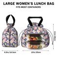 thumbnail image 5 of Pioneer Flower Floral Print Pattern Drawstring Lunch Bag Women - Drawstring Lunch Bag Insulated for Work Office - Stain-Resistant Large Lunchbags for Women with Multi-Pockets, 5 of 6