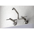 thumbnail image 3 of Kingston Brass KS823PN Concord Two-Handle Wall-Mount Kitchen Faucet, Polished Nickel, 3 of 5