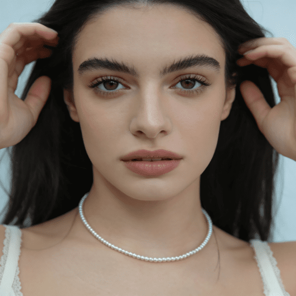 YMCSTONEMA Mini Pearl Choker for Women, Dainty Faux Pearl Necklace with Lobster Clasp and Extender, Minimalist Layering Jewelry for Everyday, Clean Fit Old Money Style Gift for Her