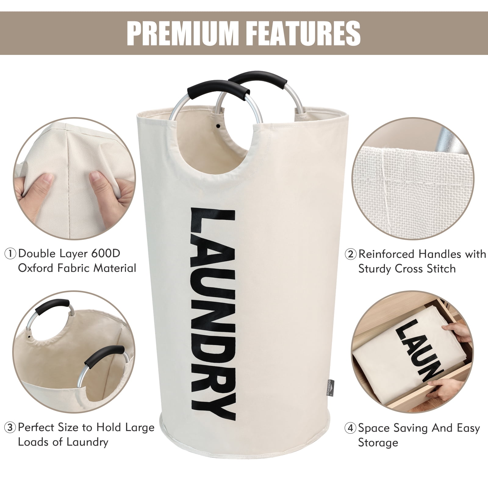 Top Quality 100% Waterproof Foldable Laundry Basket – LB003 - Cotton Nest