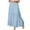 Light Blue #009, variant on Pleated Skirts for Women Trendy Ruffle High Waisted Maxi Skirt Tiered Layered Smock Drawstring A Line Flowy Skirt Black L