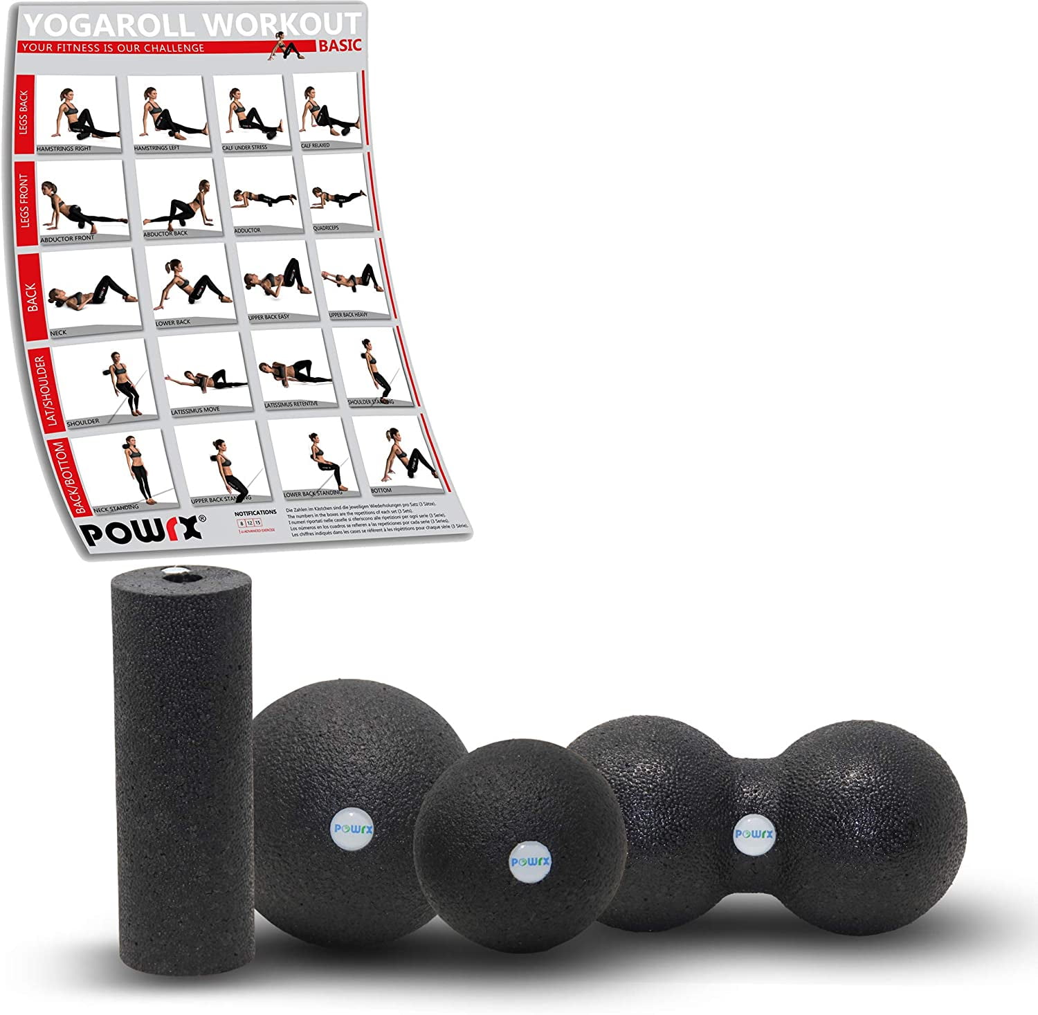 Powrx Foam Roller Set 4 In 1 For Trigger Point Self Lebanon