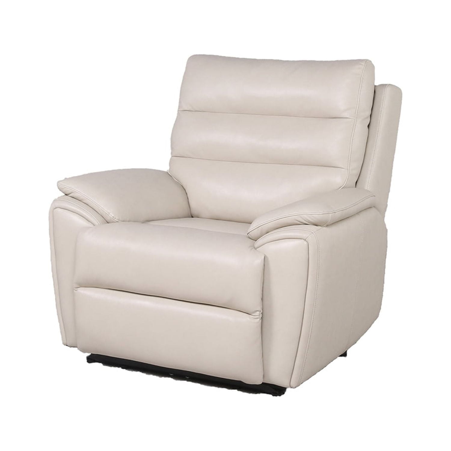 Kepooman Modern Leather Recliner with Electric Footrest, Head Leather Chair, Articulated Electric Headrest, Ivory Upholstery Kepooman Modern Leather Recliner with Electric Footrest, Head Leather Chair, Articulated Electric Headrest, Ivory Upholstery