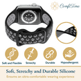thumbnail image 4 of ComfiTime Apple Watch Band – Stretchy iWatch Sport Bands 38mm 40mm 41mm 42mm 44mm 45 mm for Women & Men, Breathable Silicone Bracelet Apple Watch Strap for Series SE 9 8 7 6 5 4 3 2 1, 4 of 12