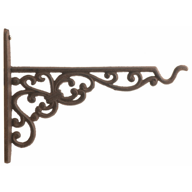 Cast Iron Plant Hanger - Ornate Victorian Pattern - 10 Deep 