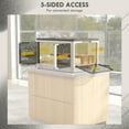 thumbnail image 5 of Dressers HOMCOM Stackable Storage Bins with Lids, Wheels, and Collapsible, White,Bedroom Dressers, 5 of 9