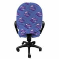 thumbnail image 3 of Nautical Office Chair Slipcover, Ocean Theme Swimming Fishes Pattern Underwater Life Marine Elements, Protective Stretch Decorative Fabric Cover, Standard Size, Blue Violet Multicolor, by Ambesonne, 3 of 5