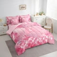 thumbnail image 3 of Feelyou Bowknot Initial A Bedding Comforter Set 7pcs, Pink Stars Balloon Full Bedding Set, 3 of 8