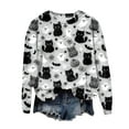 thumbnail image 4 of YDFCWXW Halloween Sweatshirt Women Ghost Shirts Funny Pumpkin Graphic Shirt Spooky Season Crewneck Pullover Long Sleeve Tops 2025 Light Gray, XXL, 4 of 4