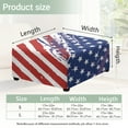 thumbnail image 7 of Xoenoiee American Flag Paint Splatter Print Ottoman Cover Square, Stretch Jacquard Pattern Ottoman Slipcover, Storage Ottoman Cover Foot Stool Cover with Nonslip Elastic Bottom, S, 7 of 7