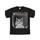 thumbnail image 1 of [Suave 100% algodón] Hay movimiento en tu puerta principal, divertida camiseta de gato, regalo para un amigo solo, ropa de calle unisex, 1 of 6