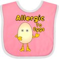 thumbnail image 3 of Inktastic Allergic to Eggs Boys or Girls Baby Bib, 3 of 4