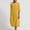 Yellow, variant on Ayolanni Dresses for Women Comfy Crew Neck Solid 3/4 Sleeve Maxi A-Line Dress Outdoor Loose Cotton Linen Knee Length Flowy Sundress Blue L
