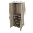 thumbnail image 4 of Lee 2-Piece Module Wardrobe 1.0 & 3.0 Closet from Engineered Wood - Rustic Gray, 4 of 20